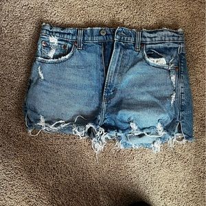 Abercrombie high rise mom jean shorts